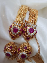 Sacred Splendor Gold Polished Karay/Bangles with Real Stones