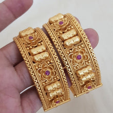 LavishMatte Twist Golden Rajwadi Kara