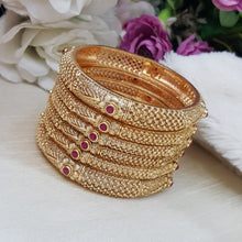 StatelyMatte Golden Rajwadi Bangles