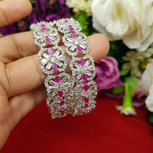 Zarconic Dazzling Shine One Karat Twist Bangles