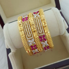 Regal Gold Polished Statement Bangles