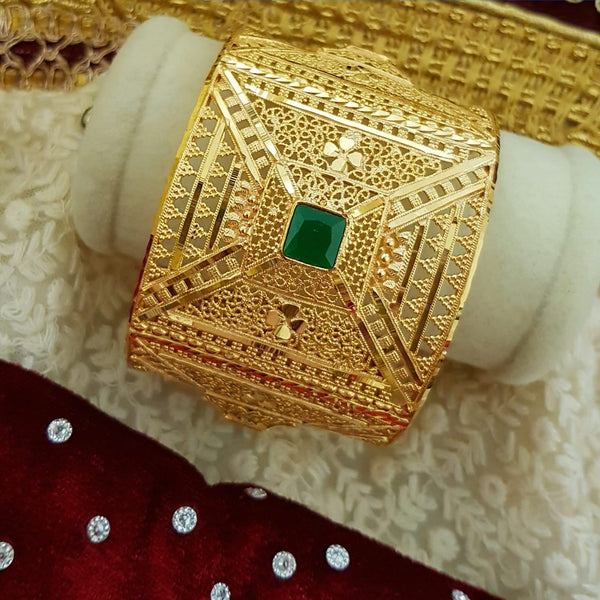 Gold Plated Kara With One Stone