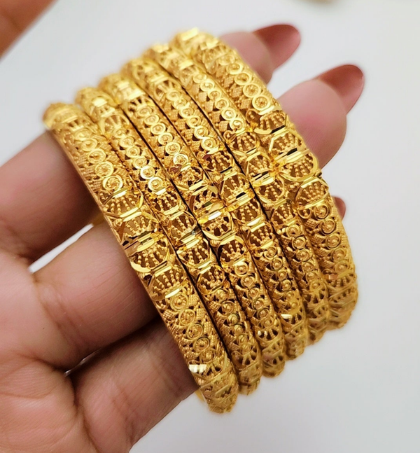 Lustrous Unlock Gold Plated Bangles