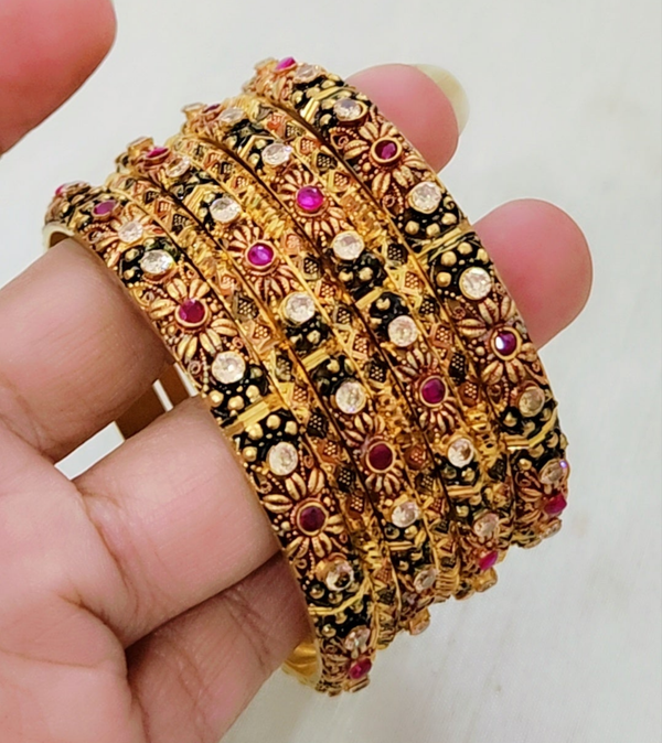 Regal Revelry Gold Plated Bangles