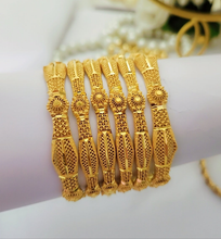 Gold-Brushed Ensemble Bangles Set