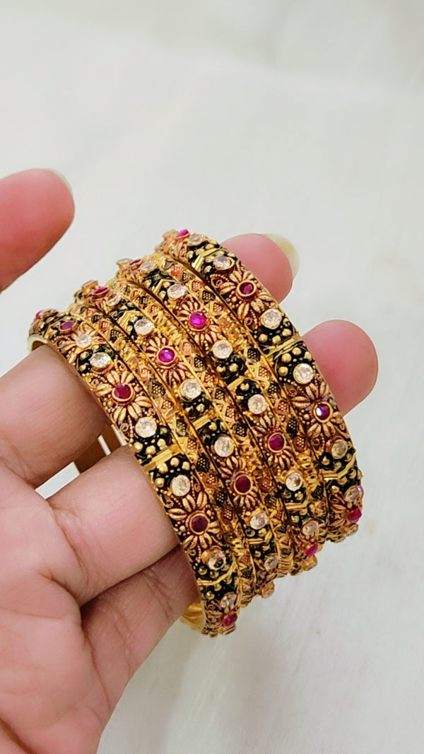 Regal Revelry Gold Plated Bangles