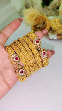 Gold Looking Bangles Set for Brides