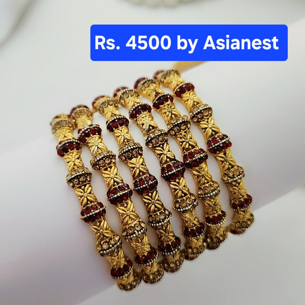 Mythic Splendor Gold Polished Bangles