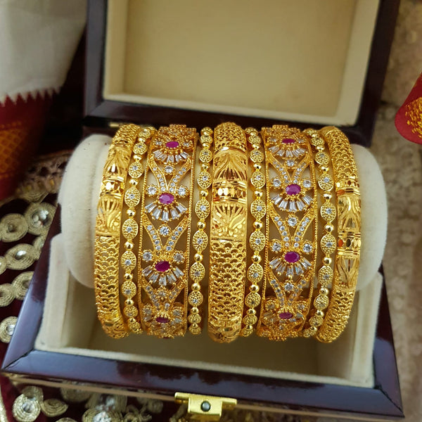 Twinkling Tranquility One Karat Bangles Set