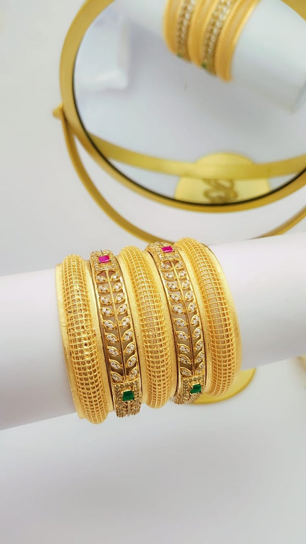 Glamour Gold-Toned Bangle Set