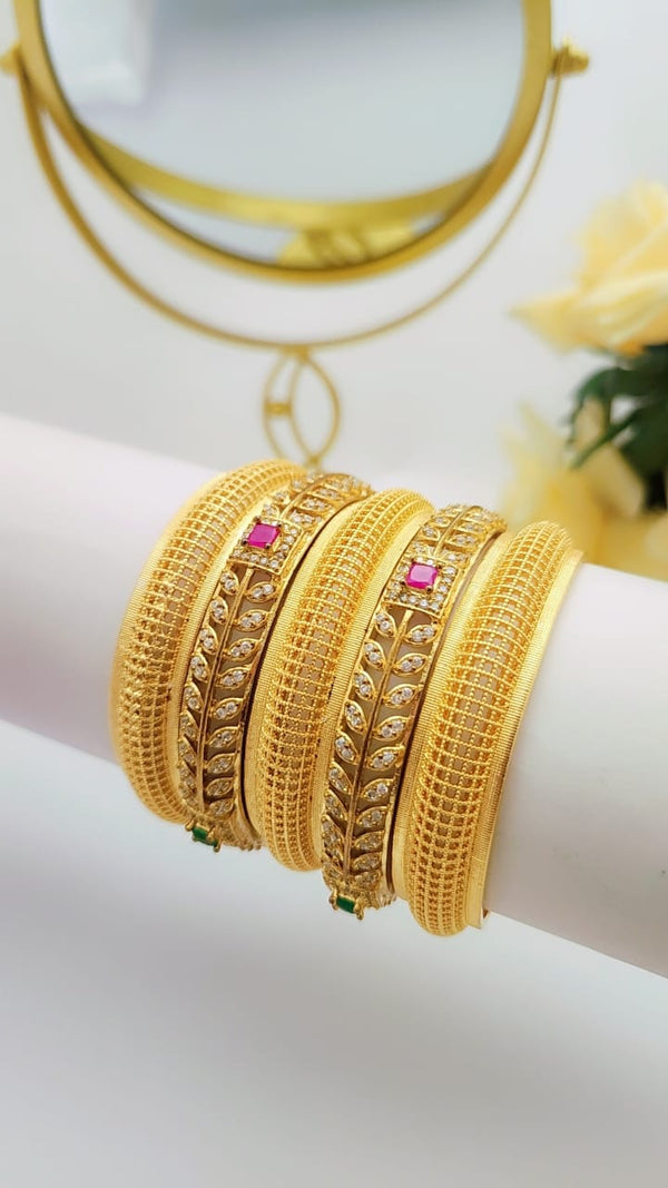 Glamour Gold-Toned Bangle Set