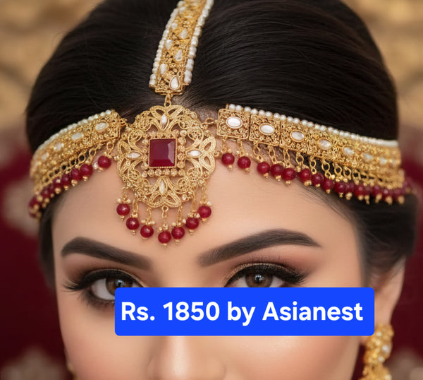 Radiant Heritage Bridal Mathapatti – Elegant Hairpiece