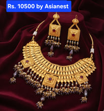 Glimmering Gold-Coated Bridal Necklace Set – Luxury Wedding Jewelry