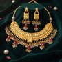 Golden Radiance Bridal Necklace Set – Opulent Wedding Jewelry