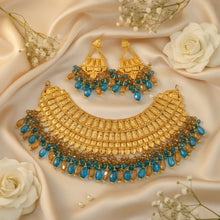 Lustrous Gold-Coated Bridal Necklace Set