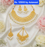 Luminous Gold‑Coated Necklace – Opulent Bridal Jewelry