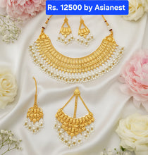 Luminous Gold‑Coated Necklace – Opulent Bridal Jewelry