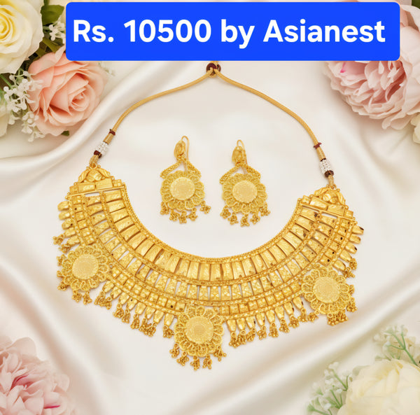 Radiance Gold-Coated Bridal Necklace Set