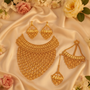 Aurum Glow Gold-Coated Bridal Necklace Set