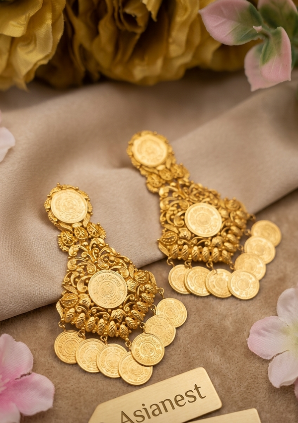 Golden Pearl Glow Earrings – Premium Fashion Jewelry for Women