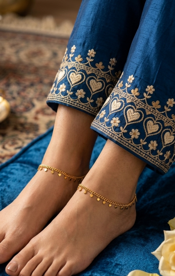 Gold Coated Anklets/Payal For Bridal