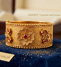 Golden Rajwari Heritage Luxe Kara – Premium Traditional Jewelry for Women