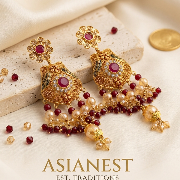 Golden Royale Prestige Earrings – Premium Fashion Jewelry for Women
