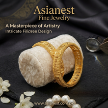 Auric Symphony Gold Kara | Timeless Polished Elegance