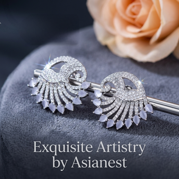 Golden Zircon Royale Earrings – Elegant Fashion Jewelry for Women