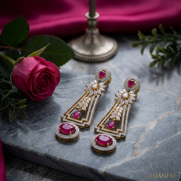 Regal Zircon Glow Earrings – Premium Fashion Jewelry for Women