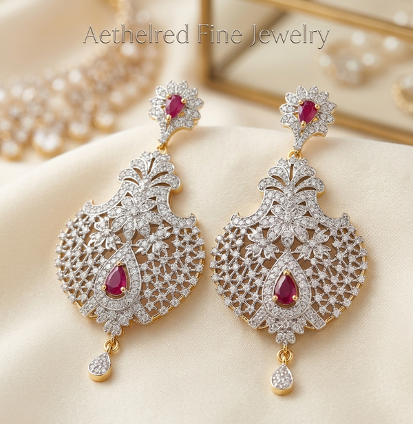 Royal Zircon Spark Earrings – Premium Fashion Jewelry for Women