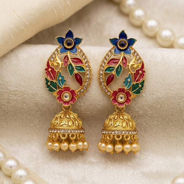 Zareya Glow Jhumkay | Classic Regal Elegance