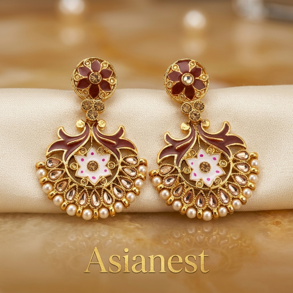 Scarlet Pearl Chandelier Earrings – Premium Fashion Jewelry for Women
