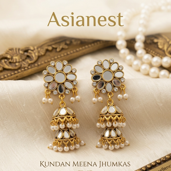 Golden Mirror Shine Earrings – Premium Fashion Jewelry for Women