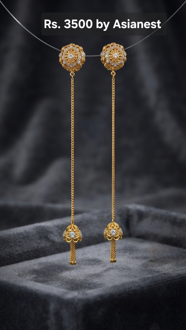 Golden Eternal Shine Earrings – Elegant Fashion Jewelry for Women