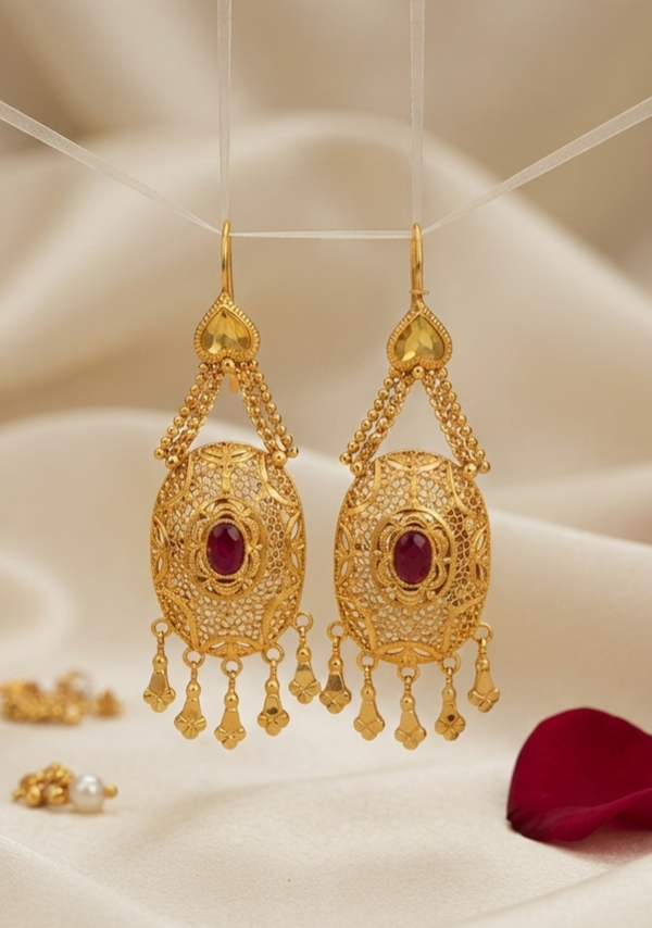 Golden Radiance Royale Earrings – Premium Fashion Jewelry for Women