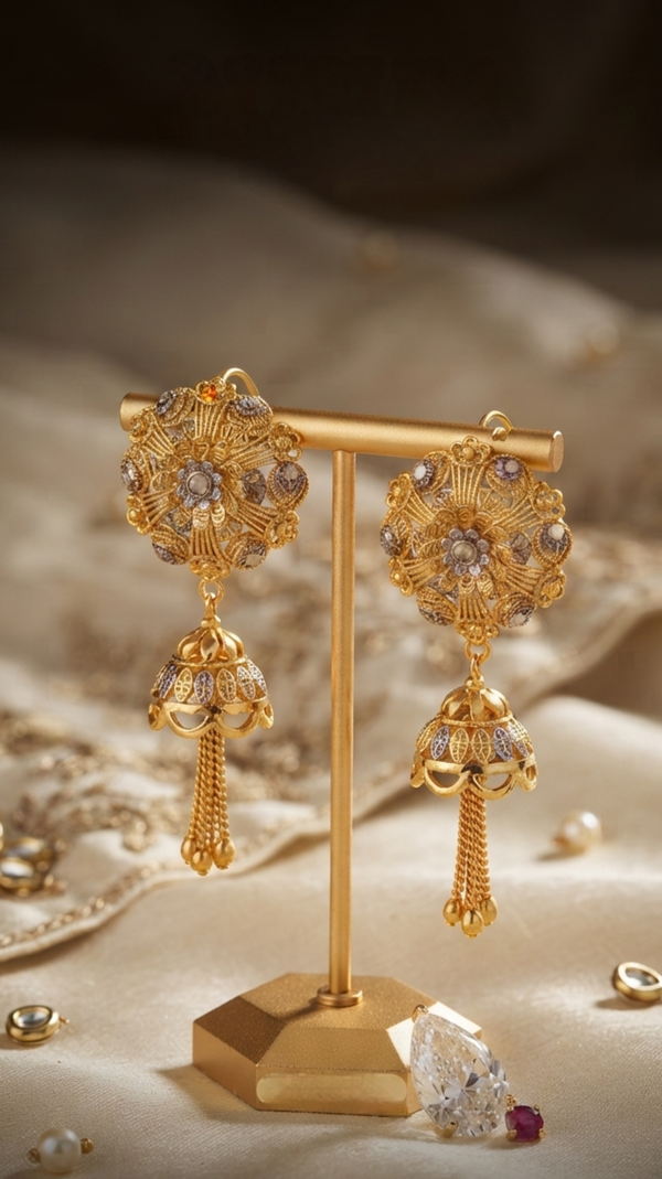 Golden Aura Classic Earrings – Premium Jewelry for Women