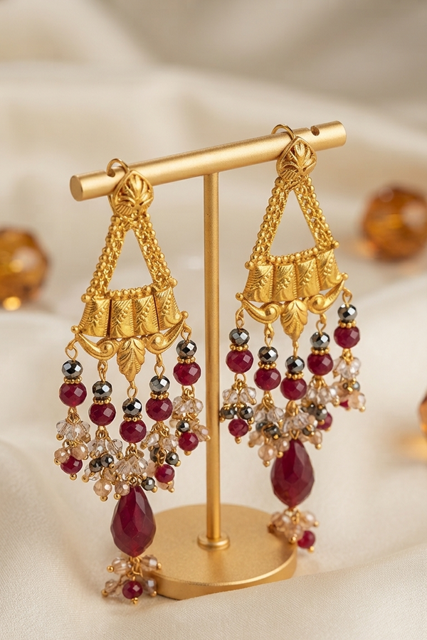 Royal Golden Luxe Earrings – Premium Fashion Jewelry for Women