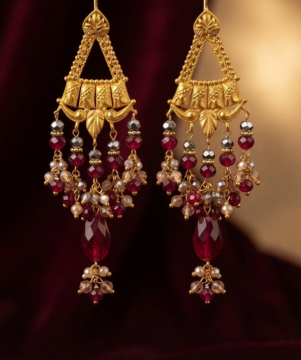 Royal Golden Luxe Earrings – Premium Fashion Jewelry for Women
