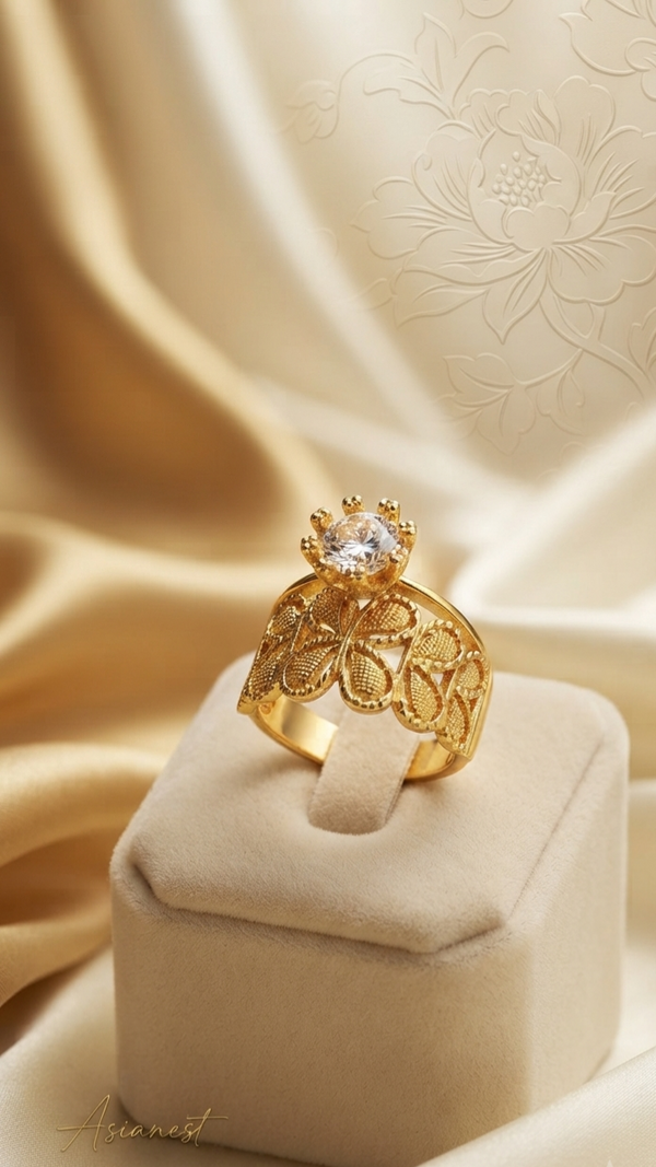 Fashion Polished Gold Tone Ring