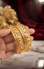 Golden Vintage Royal Bangles – Elegant Heritage Jewelry for Women
