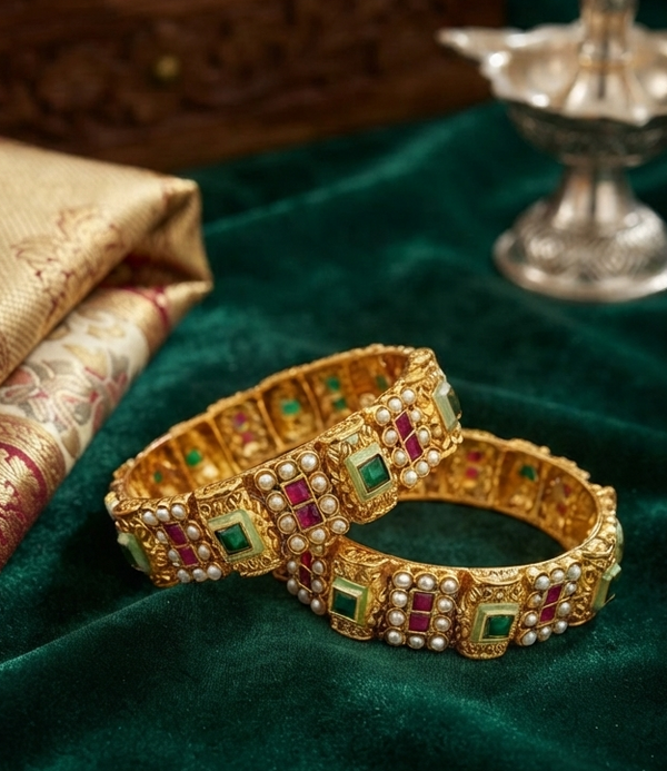 Imperial Rajwari Regal Luxe Kara – Premium Traditional Jewelry for Women