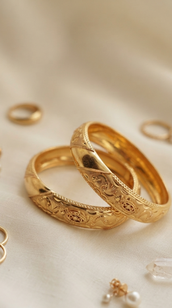 Royal Heritage Gold Polished Bangles/Karay