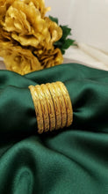 Golden Imperial Heritage Radiance Bangles _ Elegant Traditional Jewelry Set for Women