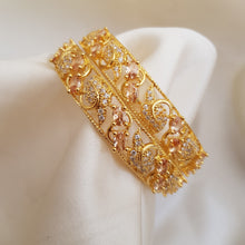 Gleaming Blossom One Karat Bangles