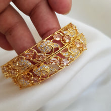 Gleaming Blossom One Karat Bangles