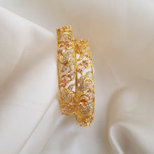 Gleaming Blossom One Karat Bangles