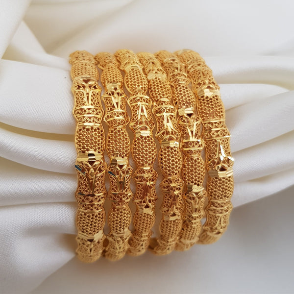 Celestial Shine Gold Polished Bangles