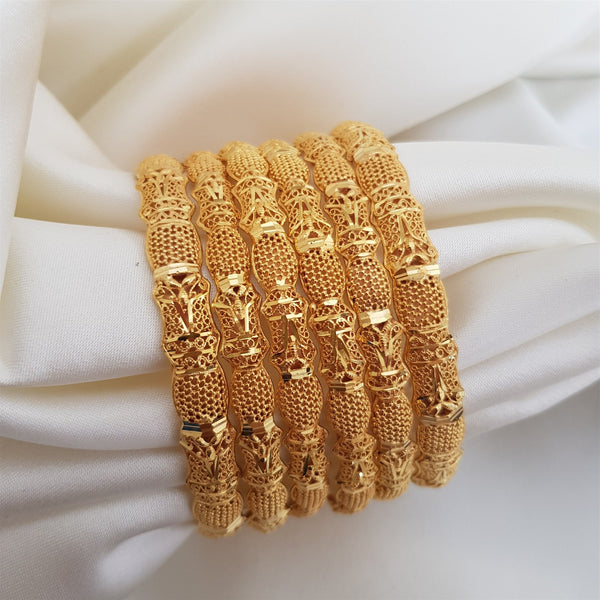 Celestial Shine Gold Polished Bangles