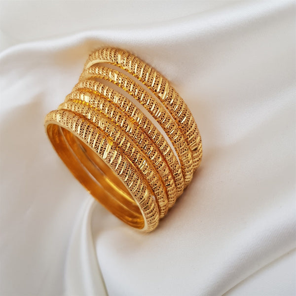 Enchanting Heritage Gold Plated Bangles